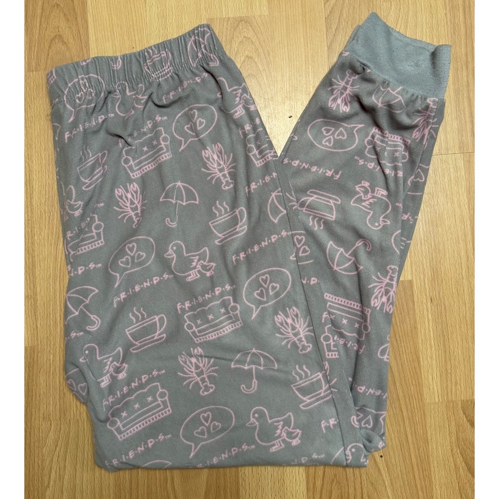 Friends TV Show Fleece Pajama Pants Joggers Soft 90's CentralPerkSize M